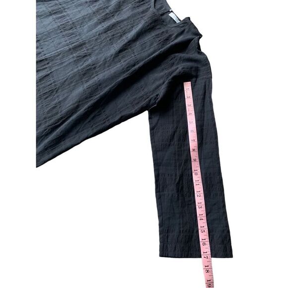 VINCE Black Shadow Plaid Drapey Easy Top - Picture 10 of 10